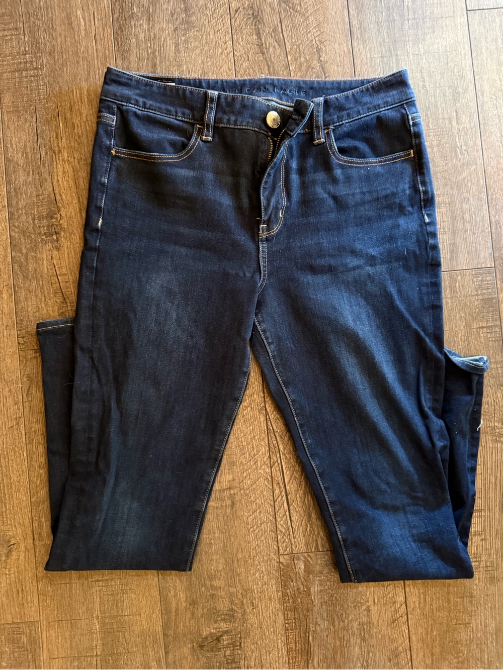 American Eagle Dark Blue Women's Stretch Skinny Jeans Size 4